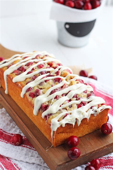 Cranberry Bread With White Chocolate Drizzle