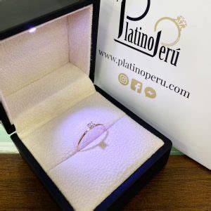 Anillo De Promesa En Plata Jaspia Ros Platino Per