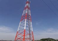 60m Tubular Steel Tower For Telecommunication 3 Legged Self