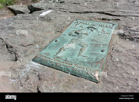 A Copper Plaque Marks The Beginning Or End Of The Famed Appalachian