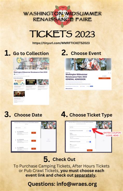 How To Buy Your Tix The Washington Midsummer Renaissance Faire