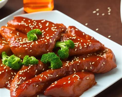 Premium Photo Korean Style Sesame Chicken With Sauce