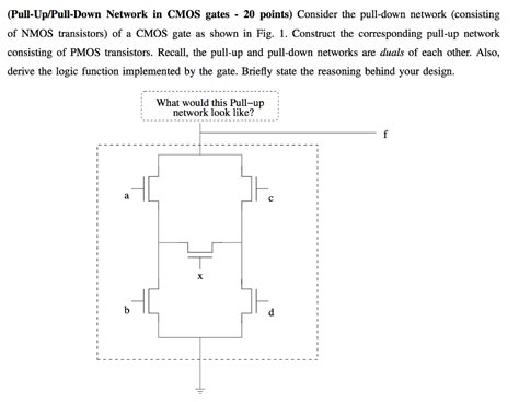 Solved Pull Up Pull Down Network In Cmos Gates Points Chegg