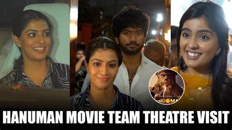 Hanuman Movie Team Exclusive Visuals At Theatre Prashanth Varma