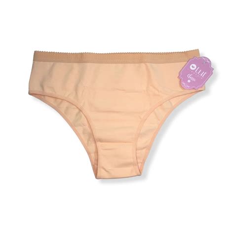Kit c 3 Calcinha Cintura Alta em Cotton Elástico Estilizado Lut Galé Lingerie Calcinhas