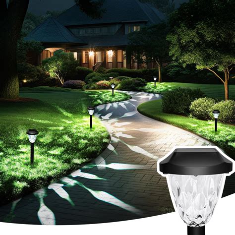 Gigalumi Pack Solar Outdoor Lights Bright Solar Pathway Lights With