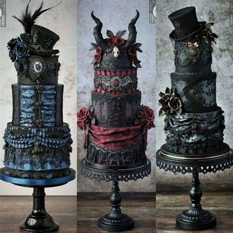 Pin By Su Shelley On Cakes For Occasions Gothic Wedding Cake