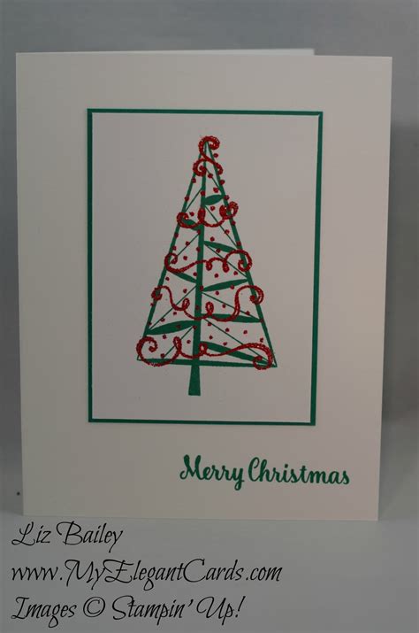 Twinkle Trees Christmas Card - My Elegant Cards