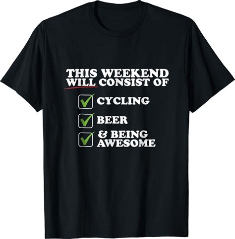 Cycling Funny Shirts Cycling Beer And Being Awesome T Shirt