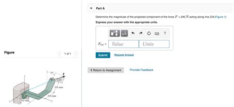 Solved Part A Determine The Magnitude Of The Projected