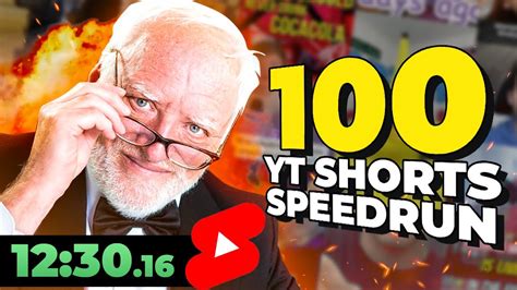 Speedrunning 100 YT Shorts Any WORLD RECORD YouTube