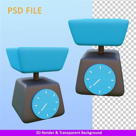 Premium PSD | 3d render illustration scales