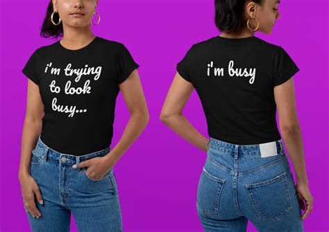 Im Busytrying To Look Busy Tee Home Office Work From Etsy