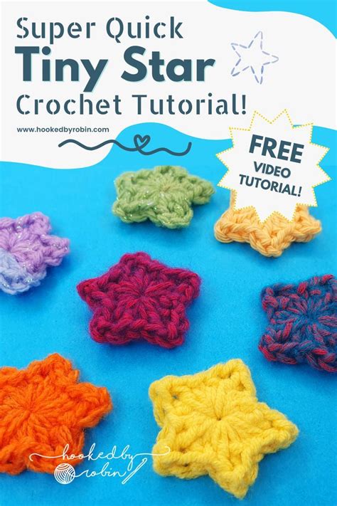 How To Crochet Tiny Stars Hooked By Robin In 2024 Crochet Star