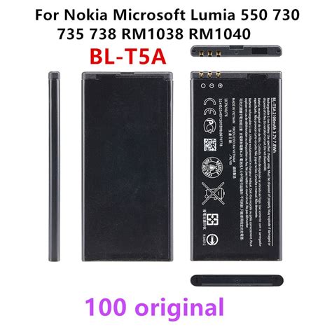 Oryginalny BL T5A 2100mAh Bateria Zamienna Do Nokia Microsoft Lumia 550