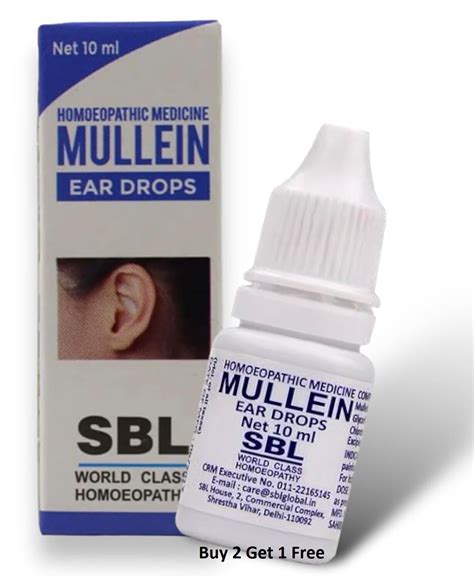 Sbl Homeopathic Mullein Ear Drops Ml Buy Get Free Ebay