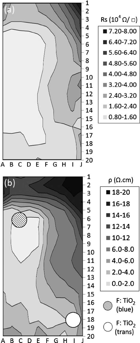 3d Contour Maps Of A Sheet Resistance And B Resistivity For The 200