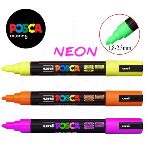 Caneta Posca Uni Ball Pc M Neon Bazar Horizonte