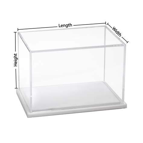 Custom Size Acrylic Display Box With White Base Buy Acrylic Displays