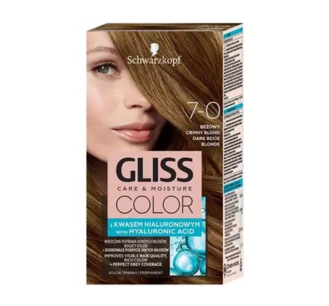 gliss care moisture color farba do włosów z kwasem hialuronowym 7 0