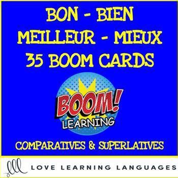 Boom Cards Bon Bien Meilleur Mieux Distance Learning By