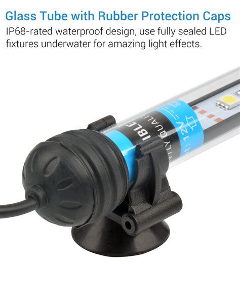 NICREW Underwater LED Aquarium Light Submersible Fish Tank Light