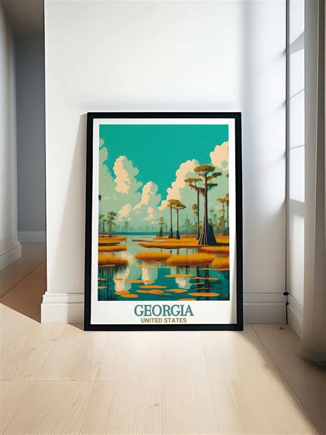 Georgia Travel Posters Okefenokee Swamp Art Collections Okefenokee