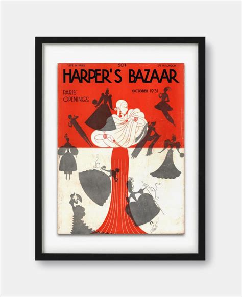 Harpers Bazaar October 1931 Cover Print The Curious Desk