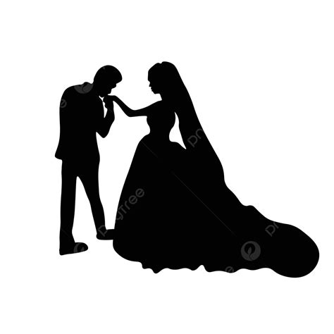 Bride And Groom Kissing Silhouette Clip Art