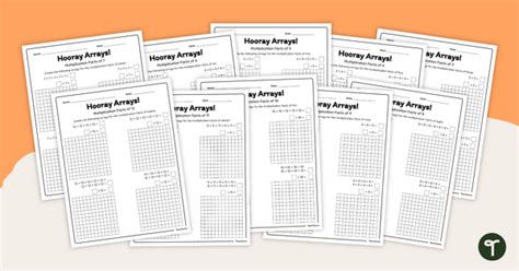 Drawing Arrays Worksheet Pack Teach Starter