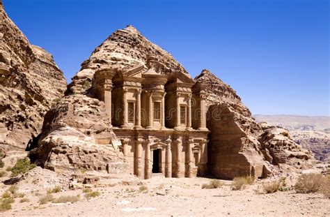 The Monastery in Petra stock image. Image of culture - 13218747