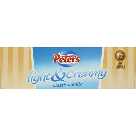 Peters Light And Creamy Classic Vanilla Ice Cream Slices 12pk 12l