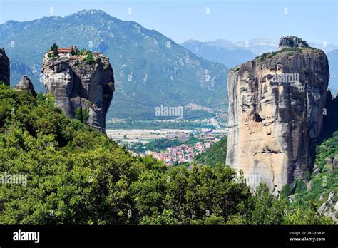 Greece, monastery Agia Triada aka Holy Trinity, one of the Meteora monasteries, a Unesco World ...