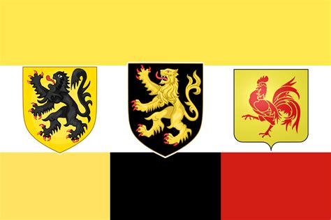 Austro-Hungarianized flag of Belgium (Brabant, Flanders and Wallonia ...