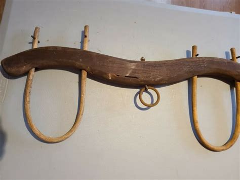 Vintage Wooden Double Ox Yoke Farm Western Decor 29 In Long Antique