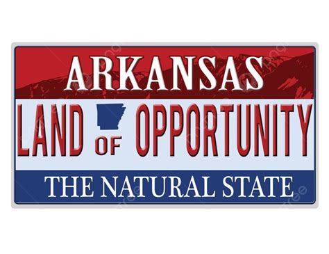 An Imitation Arkansas License Plate Natural Car Blue Vector Natural