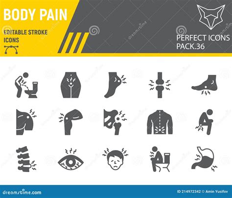 Hip Pain Glyph Icon Osteoarthritis And Injury Hip Dysplasia Vector