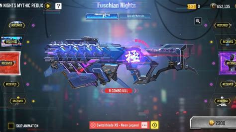 Fuschian Nights Mythic Redux Mythic Switchblade X Lucky Draw Codm