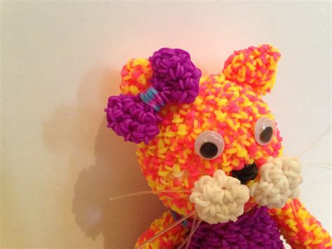 Rainbow Loom Stuffed Cat Loomigurumi Cat Orange and Purple | Etsy