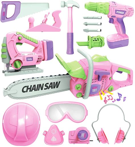 Exercise N Play Kids Pretend Play Tool Set Drill Chainsaw Jigsaw Toy