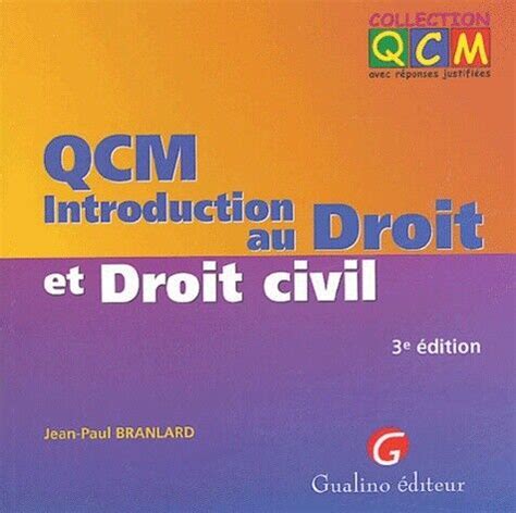 QCM Introduction Au Droit Et Droit Civil EBay