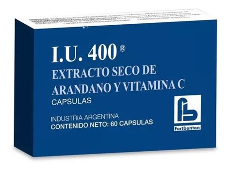 I U 400 Extracto Seco De Arandano Y Vitamina C 60 Cápsulas Sabor S Sabor Envío Gratis