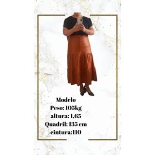 Saia Courino Plus Size Shopee Brasil