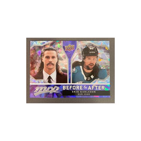 ERIK KARLSSON 2021 22 UPPER DECK MVP BEFORE AFTER