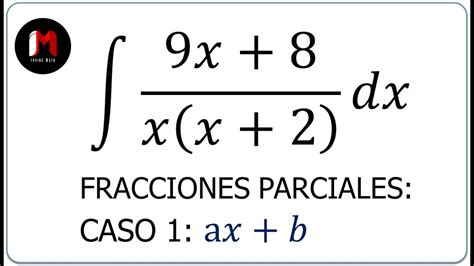 Integraci N Por Fracciones Parciales Caso Ejercicio Youtube