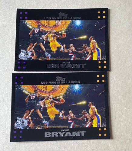 Lot Of Topps Th Anniversary Kobe Bryant Black Border