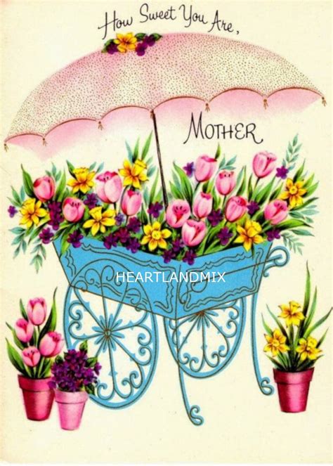 Mothers Day Vintage Digital Image Download Printable 300 DPI | Etsy