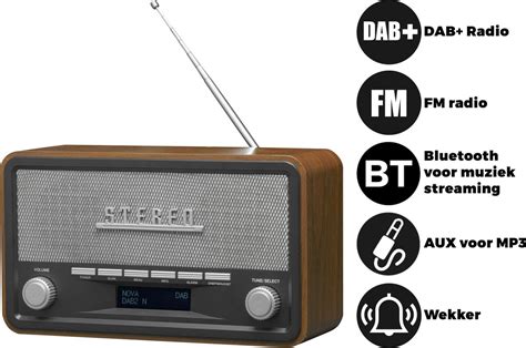 Bol Denver DAB 18 Retro DAB Radio Met Bluetooth Hout