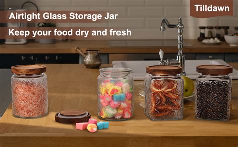 Amazon Tilldawn Vintage Glass Storage Jars With Lids Oz Glass