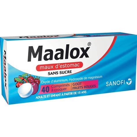 Sanofi Maalox Maux D Estomac Sans Sucre Fruits Rouges Comprim S